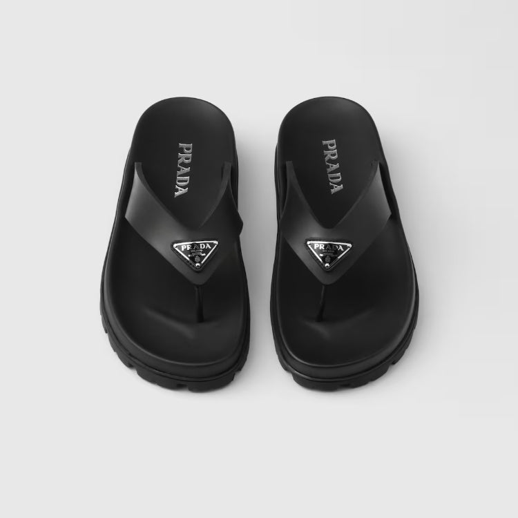 Triangle Logo Rubber Flip Flops