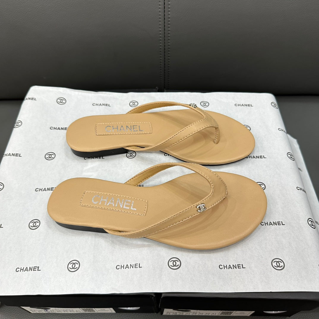 Rhinestone Logo Flip Flops