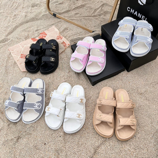 6 Colors Velcro Flat Sandals